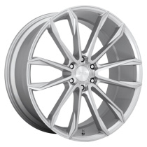 DUB 1PC Clout 24X10 ET30 6X135 87.10 Gloss Silver Brushed Fälg